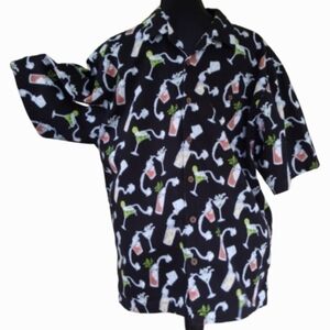 Chiliwear DRINKS Hawaiian Luau Camp Shirt (L)